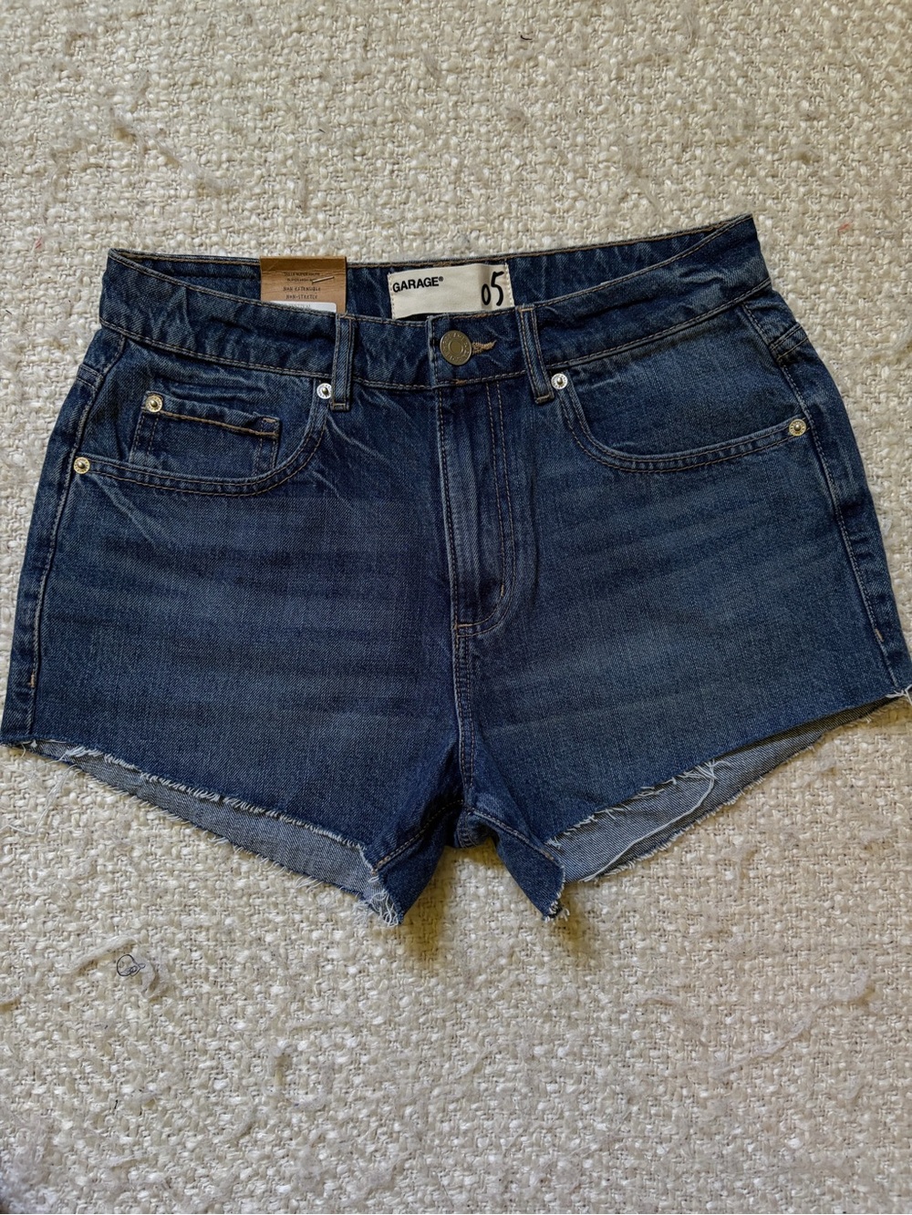 💜 NWT GARAGE SIZE 5 DENIM FESTIVAL SHORTY SHORTS